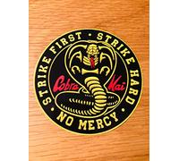 Cobra Kai Strike First Strike Hard NO Mercy Mi442 - Pegatina para karate
