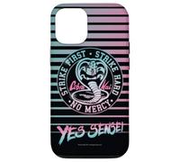 Cobra Kai Yes Sensei Retro Stripes Vaporwave TV Show Carcasa para iPhone 12/12 Pro