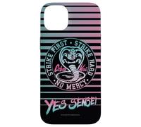 Cobra Kai Yes Sensei Retro Stripes Vaporwave TV Show Carcasa para iPhone 14 Plus