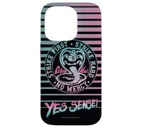 Cobra Kai Yes Sensei Retro Stripes Vaporwave TV Show Carcasa para iPhone 14 Pro