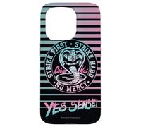 Cobra Kai Yes Sensei Retro Stripes Vaporwave TV Show Carcasa para iPhone 15 Pro