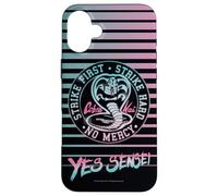 Cobra Kai Yes Sensei Retro Stripes Vaporwave TV Show Carcasa para iPhone 16 Plus