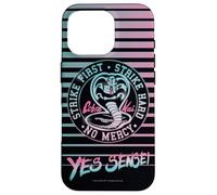 Cobra Kai Yes Sensei Retro Stripes Vaporwave TV Show Carcasa para iPhone 16 Pro