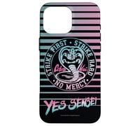 Cobra Kai Yes Sensei Retro Stripes Vaporwave TV Show Carcasa para iPhone 16 Pro MAX