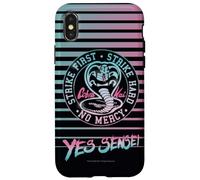 Cobra Kai Yes Sensei Retro Stripes Vaporwave TV Show Carcasa para iPhone X/XS