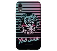 Cobra Kai Yes Sensei Retro Stripes Vaporwave TV Show Carcasa para iPhone XR