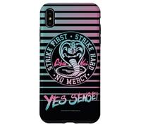 Cobra Kai Yes Sensei Retro Stripes Vaporwave TV Show Carcasa para iPhone XS MAX