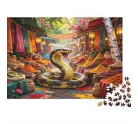 Cobra Mercado Puzzle de 1000 Piezas Papel Adultos Colores Vivos Relajación Enfoque Decoración del Hogar Regalo Puzzle para Toda la Familia 38x26cm/1000pcs