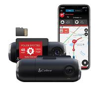 Cobra Smart Dash Cam con cámara interior (SC 201) - Resolución Full HD 1080P, WiFi y GPS integrados, tarjeta SD de 16 GB, pantalla de 2 pulgadas, emergencia MayDay, Drive Smarter App