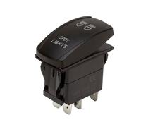 Cobra-Tek PL-SW98W Interruptor basculante grabado con láser iluminado blanco, impermeable, función de encendido/apagado, 12 V/24 V, 20 amperios para focos