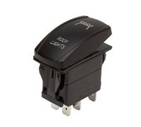 Cobra-Tek PL-SW99W Interruptor basculante grabado con láser iluminado blanco, impermeable, función de encendido/apagado, 12 V/24 V, 20 amperios para luces de techo