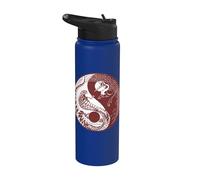 Cobra y Grulla, Yin y Yang Chi-Gong Tai-Chi Yoga Qi Gong Stainless Steel Insulated Water Bottle
