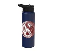 Cobra y Grulla, Yin y Yang Chi-Gong Tai-Chi Yoga Qi Gong Stainless Steel Insulated Water Bottle