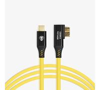 COBRAUNION USB-C a Micro-B 90° - Cable Tether - amarillo / 5Gbit/s 5m amarillo
