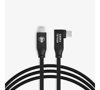 COBRAUNION USB-C a USB-C 90° - Cable de sujeción Recto - En ángulo de 90 negro