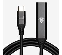 CobraTether Cable USB-C a USB-C Female, Extensión, 10m, Negro