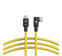COBRAUNION USB-C a USB-C 90Â° - Cable de sujeciÃ³n Recto - En Ã¡ngulo de 90 amarillo