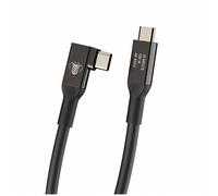 COBRAUNION Cable de anclaje USB-C - 5M 10G Recto - En ángulo de 90 negro