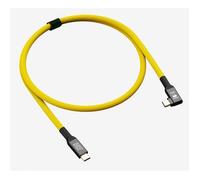 COBRAUNION Cable USB-C 40G - Amarillo en ángulo 0,5 m