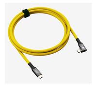 COBRAUNION Cable USB-C 40G - Amarillo en ángulo 1,2 m