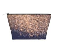 Cobre Azul Marino Rosa Brillo Maquillador Belleza, Bolsa de artículos de tocador Bolsa de Maquillaje Bolsa de cosméticos Bolsa de artículos de tocador de Viaje portátil