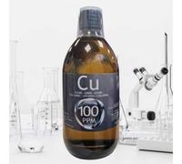 Cobre Coloidal Artesanal 100 PPM 500 ml. Con certificado de autenticidad. 99,9% de pureza. ESNUTRIENTLAB.