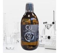 Cobre coloidal artesanal 50 PPM, 500 ml. Con certificado de autenticidad. ESNUTRIENTLAB. 99,99% de pureza.