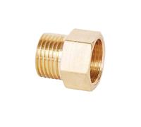 Cobre M/F M14 * 1,5, M20 * 1,5, 1/4 ", 1/2" macho a hembra adaptador de acoplador de latón roscado conector de tuberías de latón(Female M14x1.5 1/4")