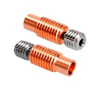 Cobre para la garganta Boquilla de impresora 3D de aleación de cobre con rotura de calor V6 de garganta totalmente metálica for bloque calefactor de 1,75 mm(Type B,Eight pieces)