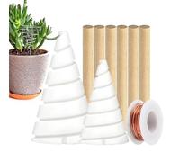 Cobre para Plantas,2,5 metros Soportes Ajustables de Electrocultura,Estacas de Cobre para Jardinería - para Interior, Hogar, Jardín, Macetas y Flores