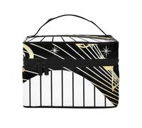 Cobre y Azul Marino medianocheBolsa de Maquillaje, Bolsa de Cosméticos Portátil para Mujer-Organizador de Cosméticos de Viaje, Regalo para Momentos Especiales