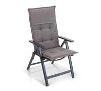 Coburg Cojín acolchado Cojín de exterior para sillas con respaldo alto Silla de jardín Poliéster 53x117x9cm Blumfeldt