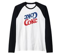Coca-Cola Americana Mirrored Image Coke Logo Camiseta Manga Raglan