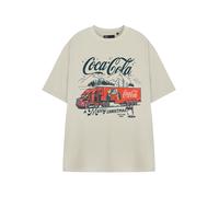 Coca Cola Beige A Merry Christmas Camiseta de manga corta Mujeres