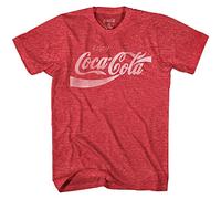 Coca-Cola - Camiseta clásica vintage de los años 80 con logotipo para, Rojo brezo, X-Large