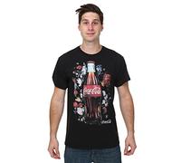Coca-Cola Camiseta de Manga Corta para Hombre Bottled Film Coke, Negro, L