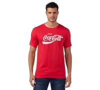 Coca-Cola Camiseta de Manga Corta para Hombre de los años Ochenta, Rojo -, X-Large