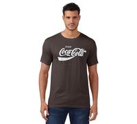 Coca-Cola - Camiseta de manga corta para hombre, diseño de los años 80, Carbón vegetal, Small