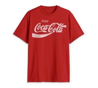 Coca-Cola - Camiseta de manga corta para hombre, diseño de los años 80, Rojo -, XX-Large