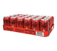 Coca Cola Cero Original Lata 33cl Paquete 24 Unidades Bebida Refrescante para Almacenamiento y Eventos - Importado de Europa