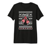 Coca-Cola Christmas Bottle Duo In Holiday Ugly Sweater Style Camiseta Premium