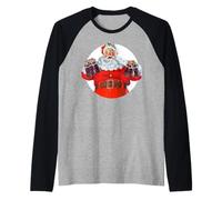 Coca-Cola Christmas Santa Claus Camiseta Manga Raglan