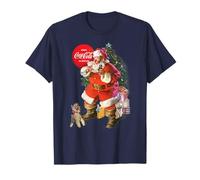 Coca-Cola Christmas Santa Claus Puppy Camiseta