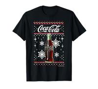 Coca-Cola Classic Bottle Christmas Sweater Style Camiseta