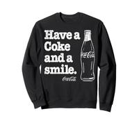 Coca-Cola Coke and A Smile Vintage Faded Graphic Sweatshirt Sudadera