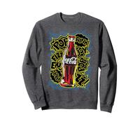 Coca-Cola Dark Comic Pop Fizz Ahhh Bottle Graphic Sweatshirt Sudadera