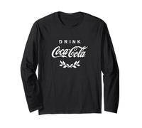Coca-Cola Drink Classic Greek Crest Official Logo Manga Larga