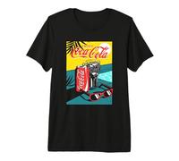 Coca-Cola Enjoy Coke by The Pool Big Chest Retro Poster Camiseta Premium