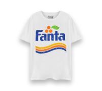 Coca Cola Fanta Blanco Distressed Logo Camiseta de manga corta Adultos Unisex