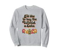 Coca-Cola I'D Like To Buy The World A Coke Floral 70's Sudadera
